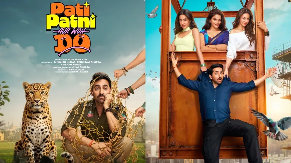 Movie poster for Pati Patni Aur Woh Do featuring Ayushmann Khurrana
