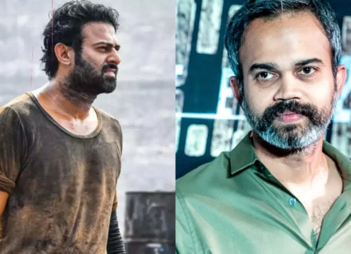 A dark and gritty movie scene featuring Prabhas from Salaar