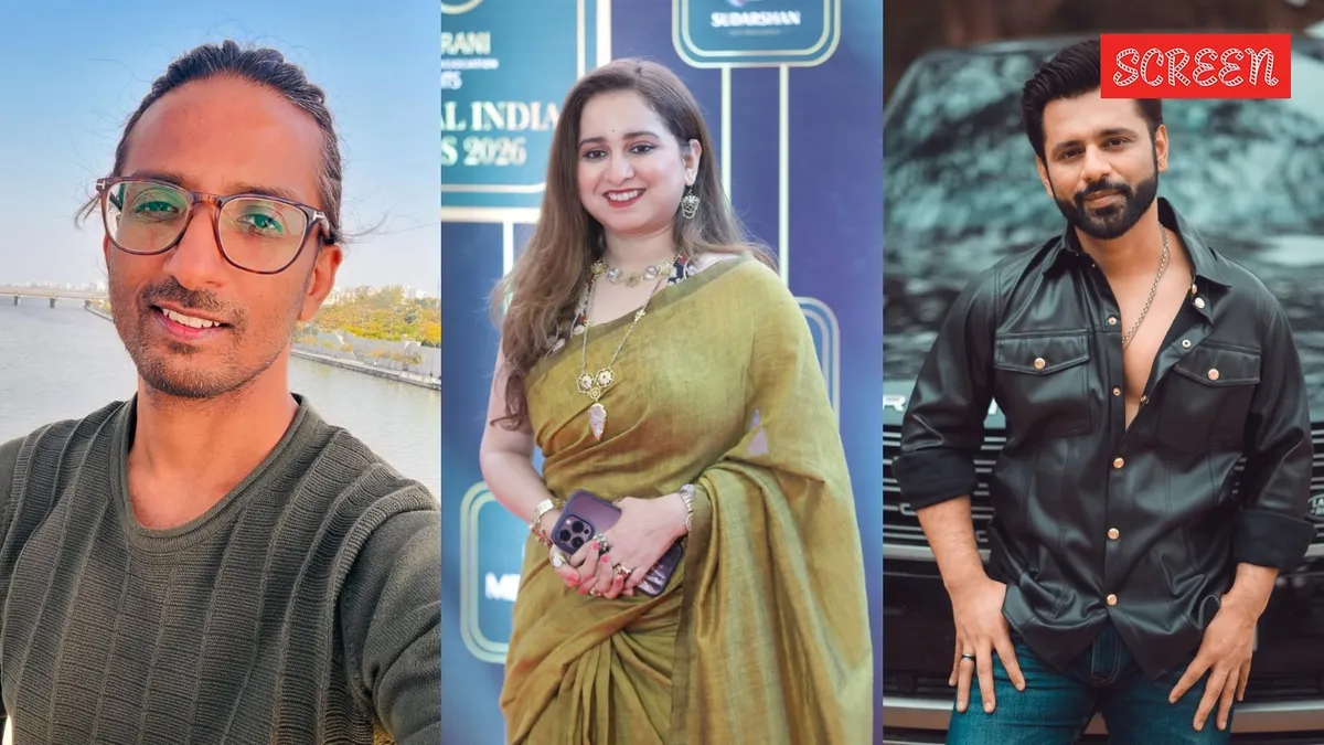 Prajakta Shukre, Rahul Vaidya, and Amit Sana smiling during their time on Indian Idol, implying a past moment of conflict.