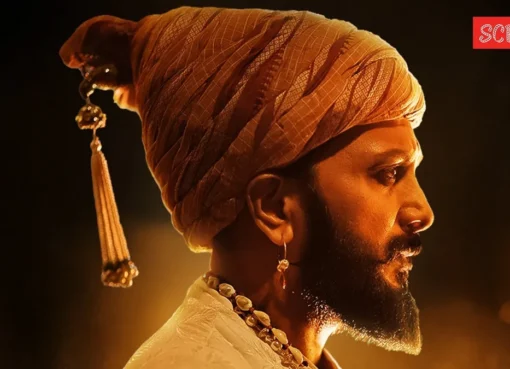 Riteish Deshmukh in a royal scene from the movie Raja Shivaji