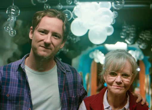 Sally Field and Lewis Pullman in a still from the movie 'Remarkably Bright Creatures'.