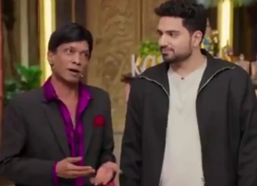 Comedians Samay Raina and Sunil Pal on a TV show.