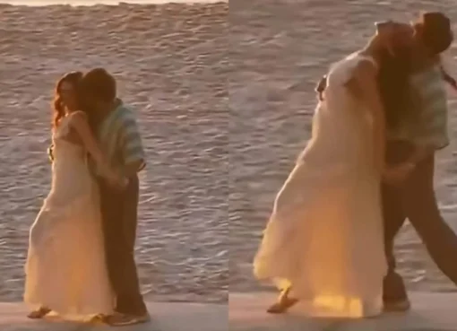 Shah Rukh Khan and Deepika Padukone in a romantic scene.