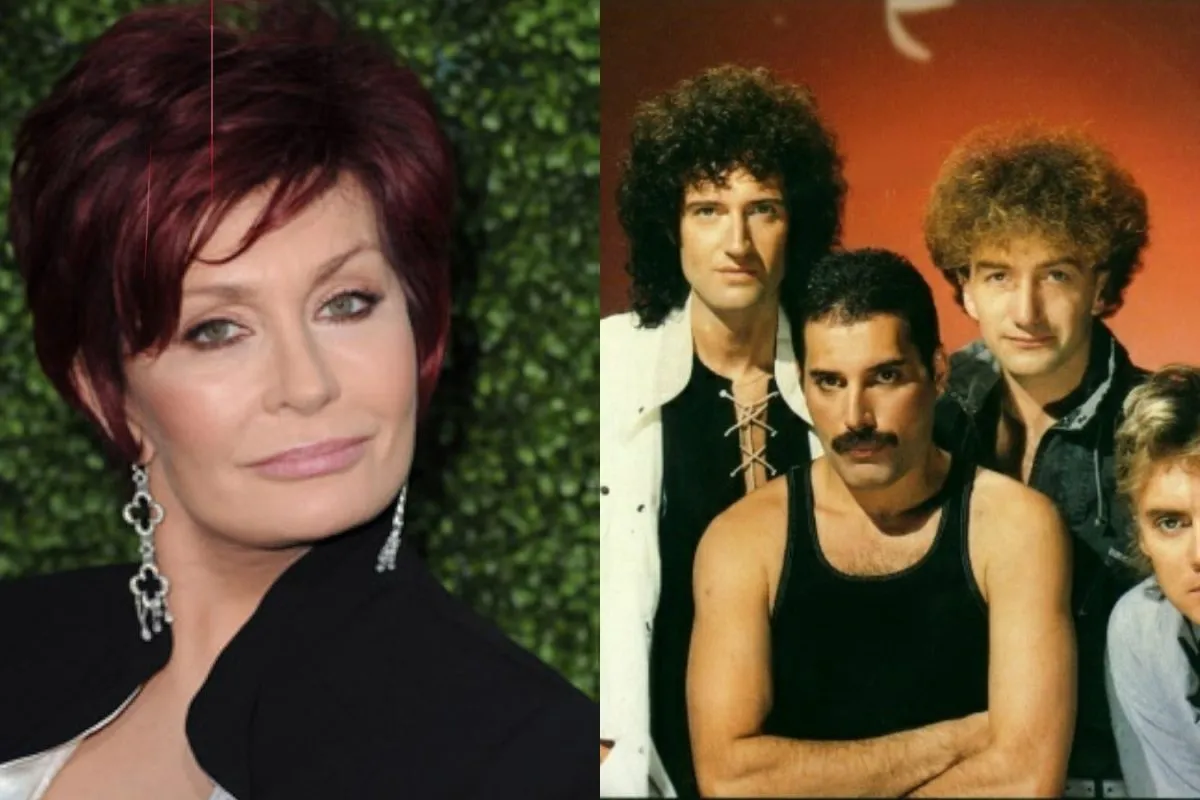 Sharon Osbourne speaking at an event.