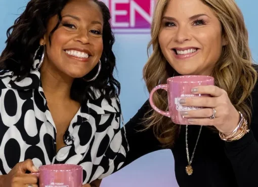 Sheinelle Jones smiling brightly and warmly on the Today show set.