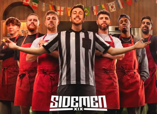 Logo for 'Sidemen Present: SideMenu' with culinary elements like a chef's hat and utensils.