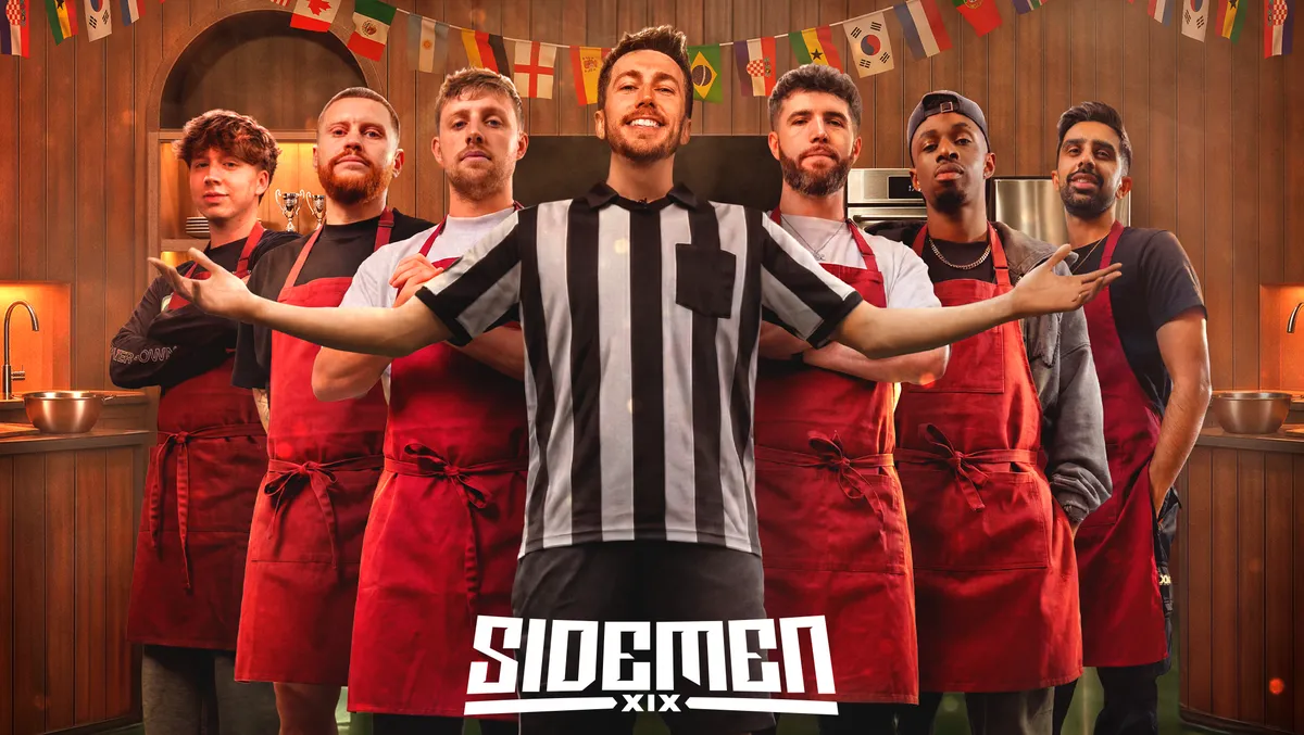 Logo for 'Sidemen Present: SideMenu' with culinary elements like a chef's hat and utensils.