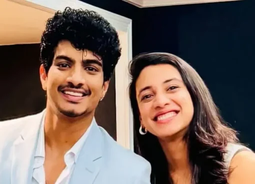 Smriti Mandhana and Palash Muchhal in separate images.