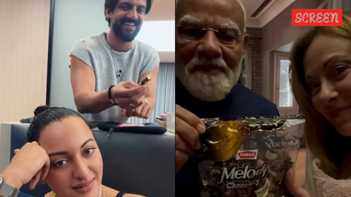 Sonakshi Sinha and Zaheer Iqbal smiling and posing together.