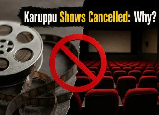 A large crowd of disappointed fans standing outside a closed cinema, looking confused and frustrated.