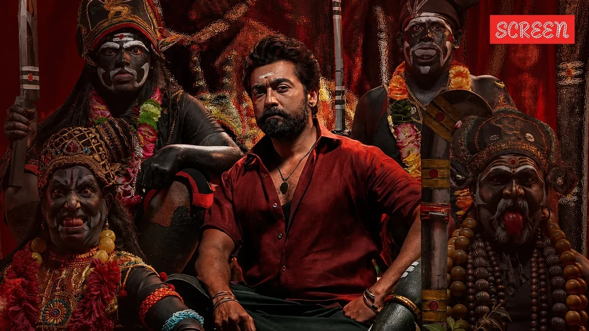 Suriya in a still from the movie 'Karuppu'.