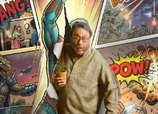 Jackie Shroff looking sharp in a superhero costume from 'The Great Grand Superhero' teaser.