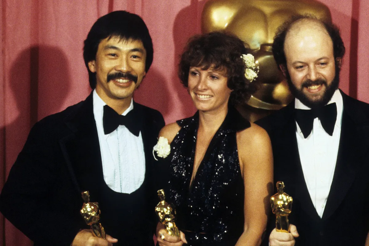 Marcia Lucas, an Oscar-winning film editor, smiling softly.