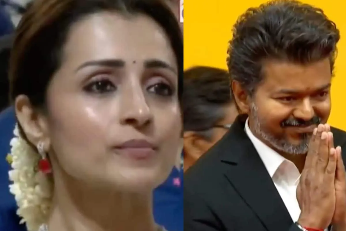 Suriya and Trisha Krishnan posing for their new movie Karuppu
