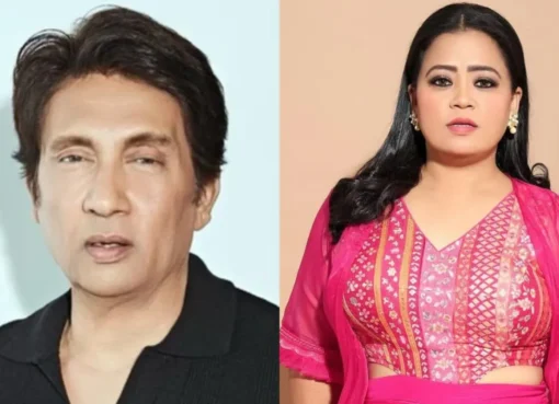 Shekhar Suman and Bharti Singh smiling.