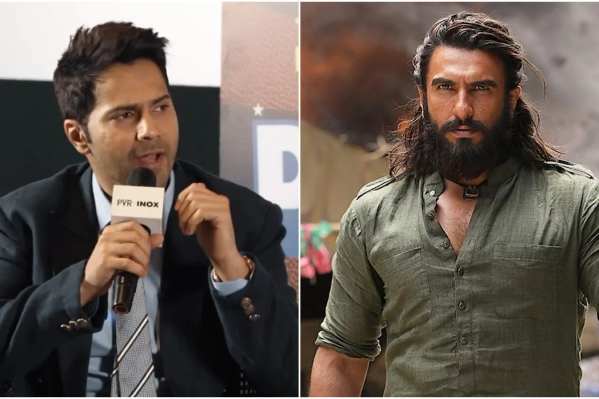 Varun Dhawan and Ranveer Singh in separate movie stills.