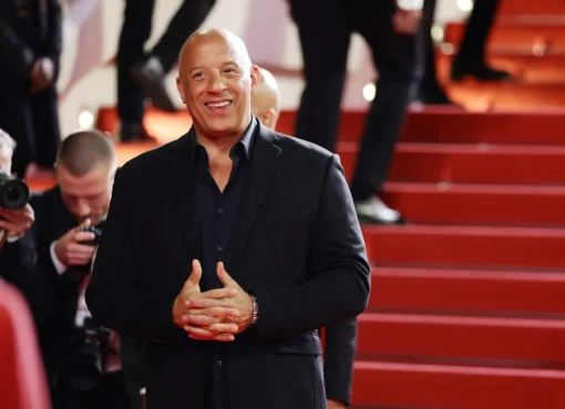 Vin Diesel looking intense and passionate, likely discussing his views on cinema.