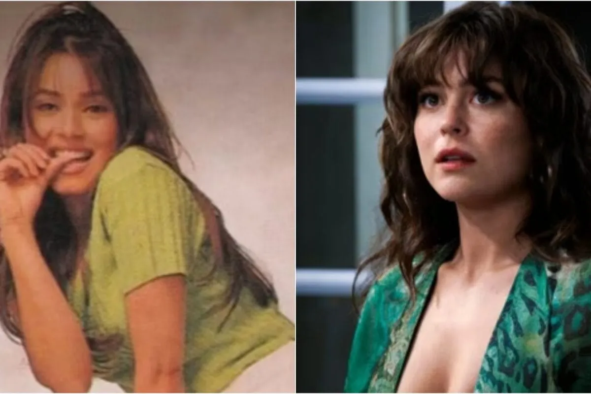 Side-by-side comparison of Mika Abdalla and Mahima Chaudhry, highlighting their striking resemblance.
