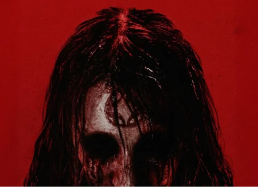 A movie poster for 'The Scourge', showing a dark, spooky scene.