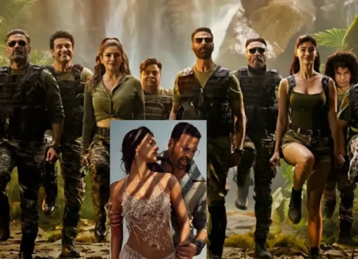 Akshay Kumar and the cast of Welcome To The Jungle at the lively trailer launch event.