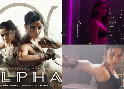 Alia Bhatt looking intense in a training scene from the Alpha teaser.