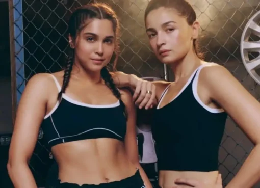 Alia Bhatt looking stylish and confident, possibly in a film promotion for 'Alpha'.