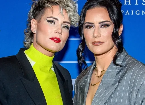 Ashlyn Harris looking thoughtful during an interview about her past relationship.