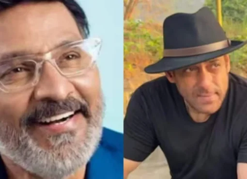 Collage of a legendary director, a Bollywood star, and a movie poster.