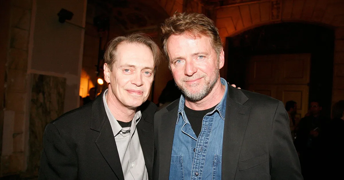 Steve Buscemi and Aidan Quinn filming 'Ages of the Moon'.