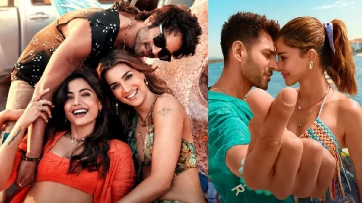 Shahid Kapoor and Kriti Sanon looking stylish in a scene from Cocktail 2