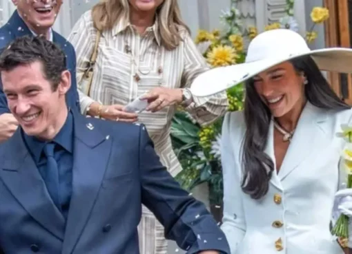Dua Lipa and Callum Turner in a beautiful Sicilian setting.