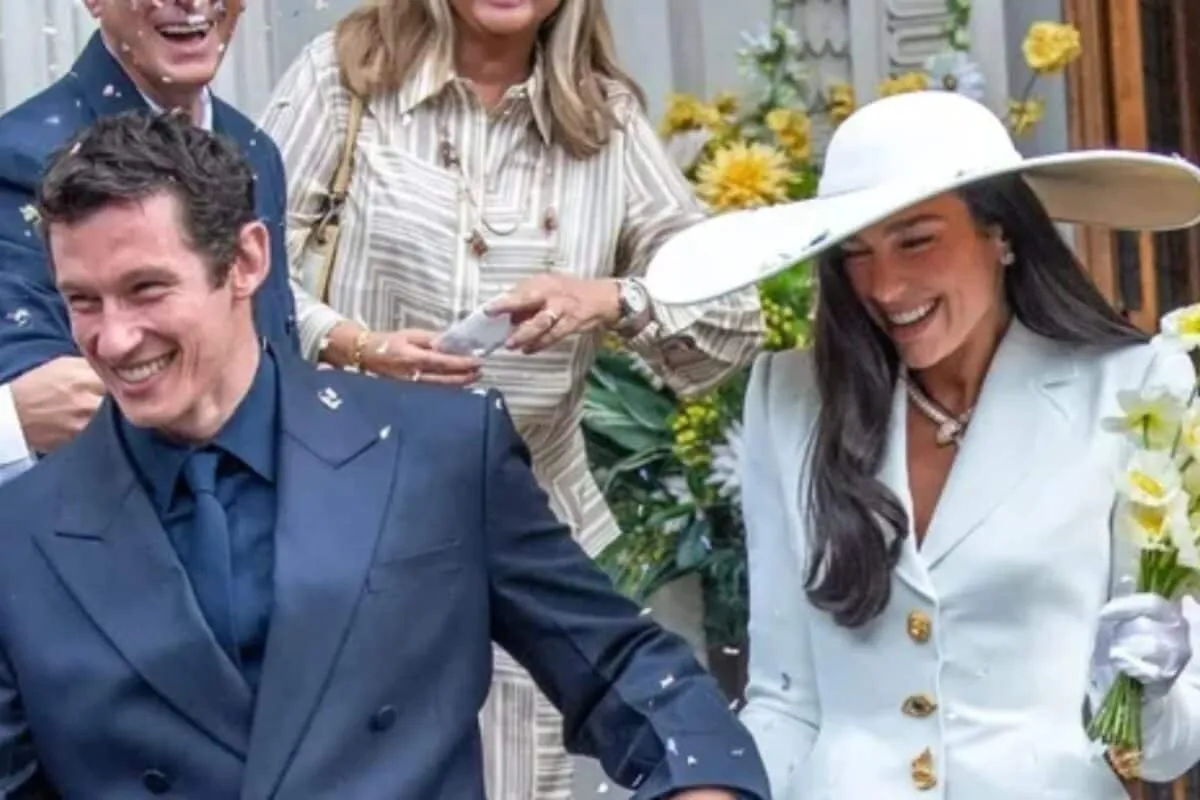 Dua Lipa and Callum Turner in a beautiful Sicilian setting.