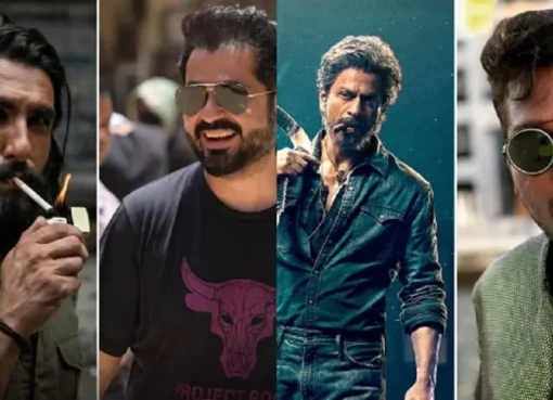 Collage of iconic film scenes and famous directors
