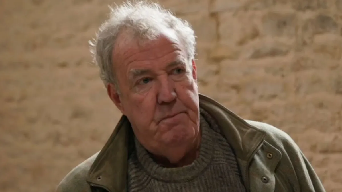 Jeremy Clarkson smiling on his farm.