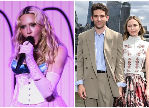Various celebrities on red carpets and performing, including Madonna, Emily Blunt, and Josh O'Connor, during June 2026.