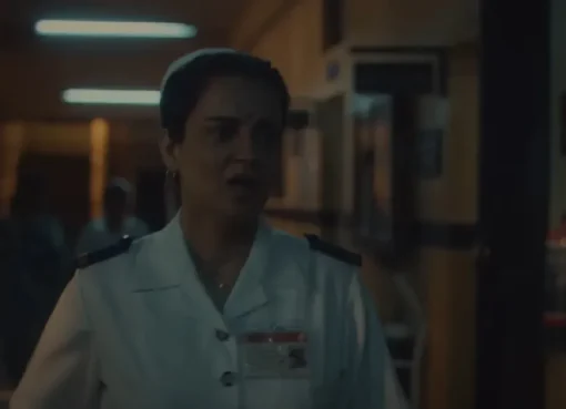 Kangana Ranaut looking intense in a still from Bharat Bhhagya Viddhaata.