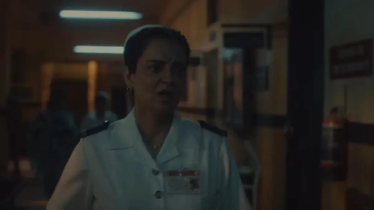 Kangana Ranaut looking intense in a still from Bharat Bhhagya Viddhaata.