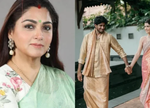 Khushbu Sundar and her daughter Avantika at the intimate wedding ceremony