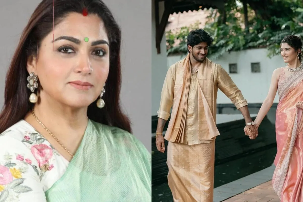 Khushbu Sundar and her daughter Avantika at the intimate wedding ceremony