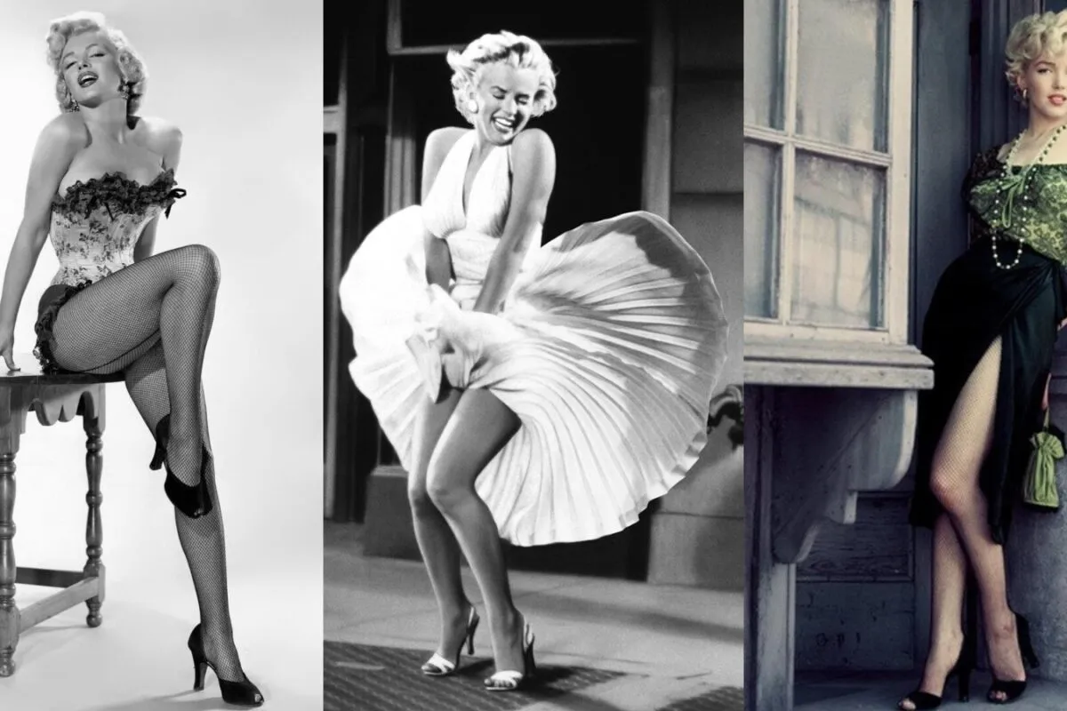 Marilyn Monroe in a classic white dress.