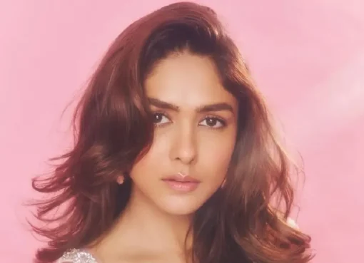 Mrunal Thakur smiling confidently, ready for her diverse new movie roles.