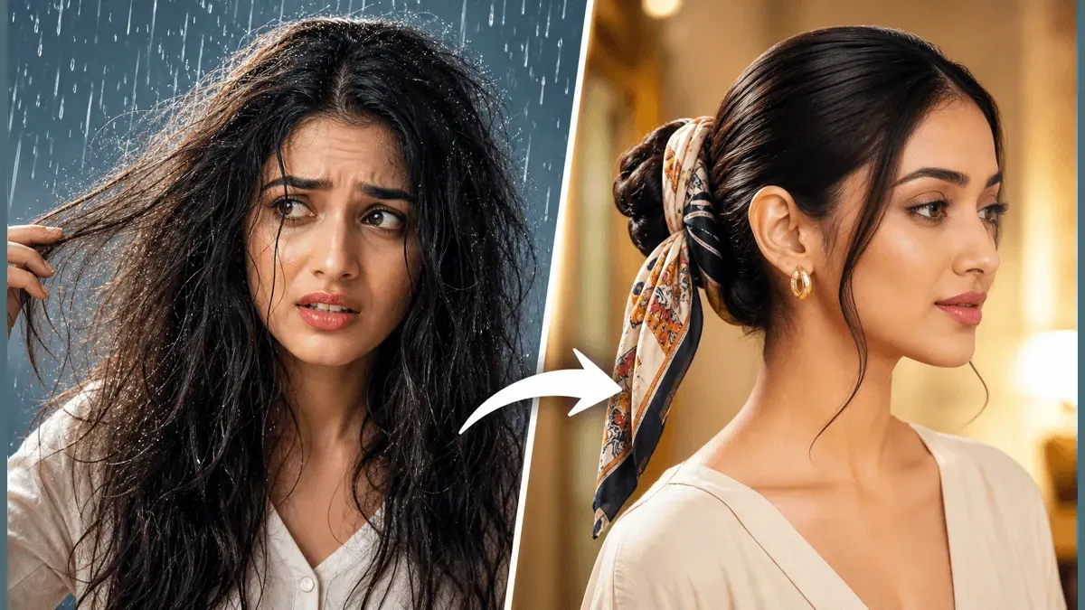 Mumbai Monsoon Frizz? Bollywood’s Sleek Bun Trick is Your New Best Friend!