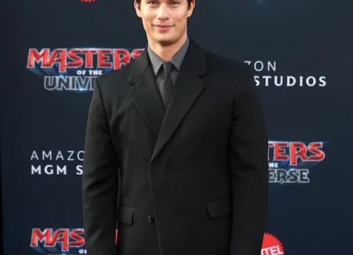 Nicholas Galitzine as He-Man, looking powerful with the Sword of Grayskull.
