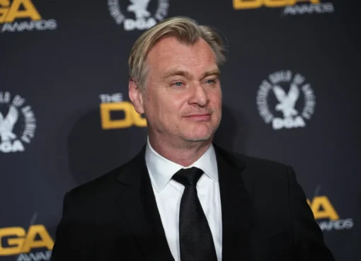 Christopher Nolan, director, in a thoughtful pose.