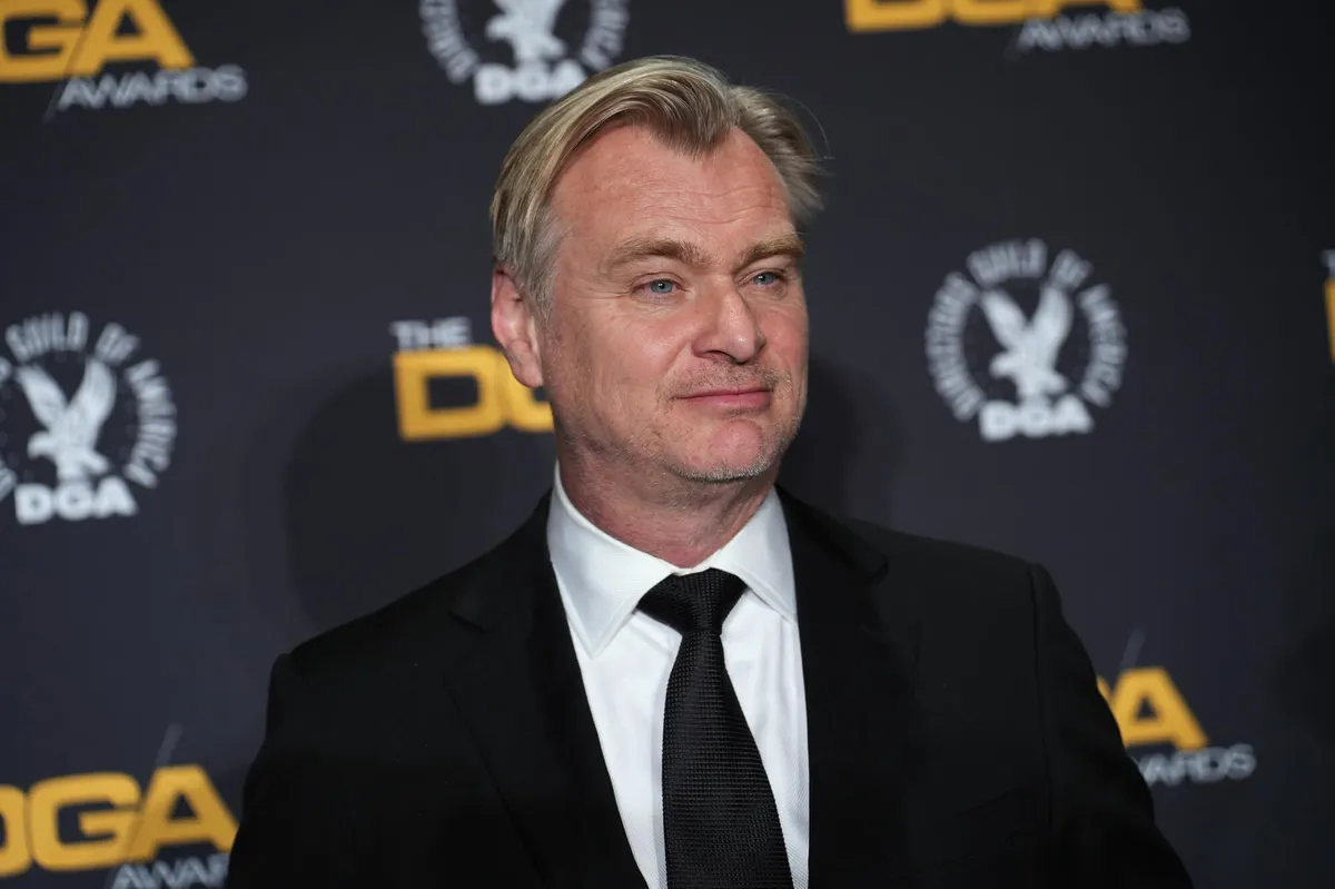 Christopher Nolan, director, in a thoughtful pose.
