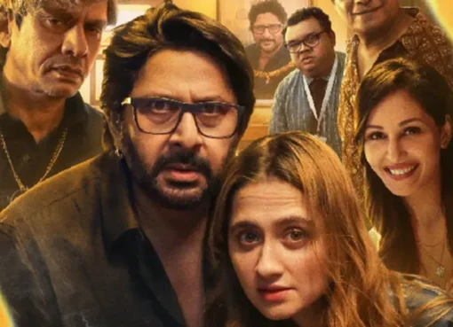 Arshad Warsi smiling, a potential look from his upcoming movie Jeevan Bheema Yojana.