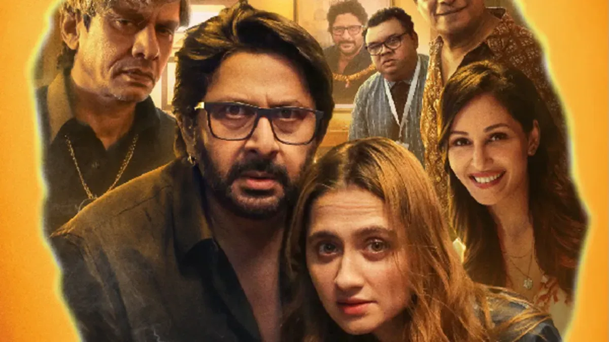 Arshad Warsi smiling, a potential look from his upcoming movie Jeevan Bheema Yojana.