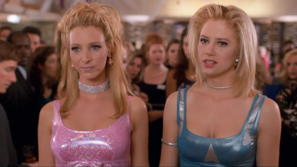 Mira Sorvino on the set of Romy and Michele sequel