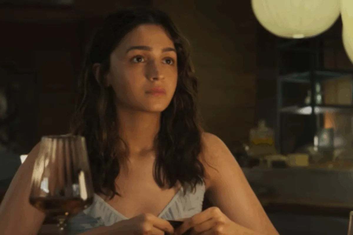 Alia Bhatt looking concerned on a film set after an accidental hit.
