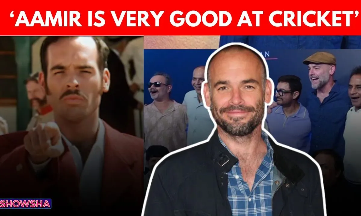 Paul Blackthorne, who played Captain Andrew Russell in the movie Lagaan, looking thoughtful during an interview.